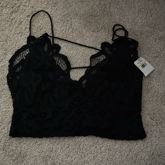 Free People One Adella Bralette in Black - Picture 3 of 3